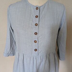 Pyne & Smith no. 14 in Academy Blue Pinstripe, size XS